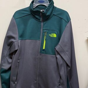 The North Face Men's Teal and Gray Performance Jacket